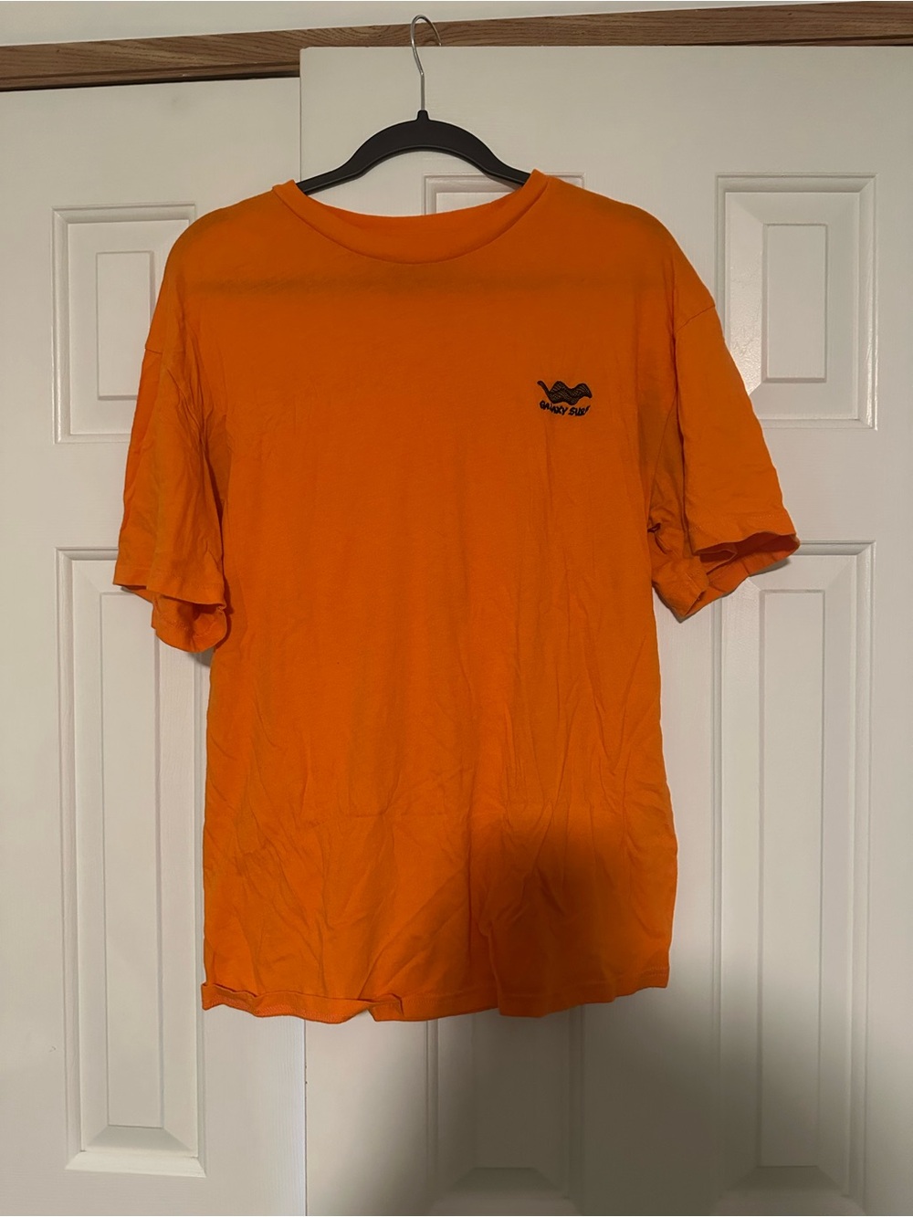Bold Orange Graphic Pocket Tee